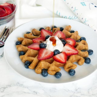 These dairy-free, whole grain carrot cake waffles are light and fluffy and almost melt in your mouth! They are kid and adult approved and are easy to make gluten-free if need be. Enjoy!