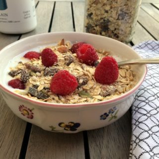 This cardamom muesli is the perfect warm weather cereal. Just add it to your favorite cultured milk, plant based milk, or yogurt, top with fresh berries, stir and enjoy. Packed with whole grains and easily made gluten-free. From halsanutrition.com