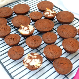 These gluten free brownie bites are a delicious treat with your afternoon coffee, after dinner, or even as a little lunch box surprise. Gooey, chocolate goodness, they are also dairy free and just 100 calories each!