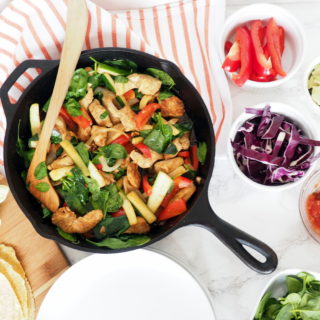 I call these tacos chicken fajita tacos because they are kind of a cross between fajitas and tacos. This recipe has evolved from the CooksAid chicken taco recipe to include a few more veggies. As with all taco recipes, one of the best parts is that you can customize the ingredients to what you like and what you have on hand.