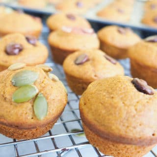 These mini pumpkin muffins are light in added sugar but big on flavor! Made with whole grain wheat or spelt flour, they are perfect for breakfast and snack time. From halsanutrition.com