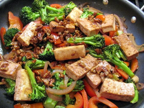 Caramelized Tofu and Broccoli