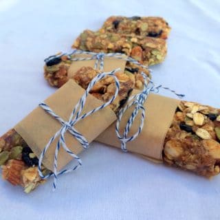 chewy, no-bake granola bars, these granola bars are the perfect fuel for busy days or to bring along on your next outdoor adventure; gluten-free, vegan, peanut-free