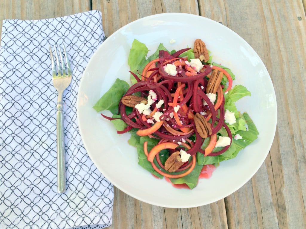 raw beet salad - simple to make with your spiralizer and so delicious!