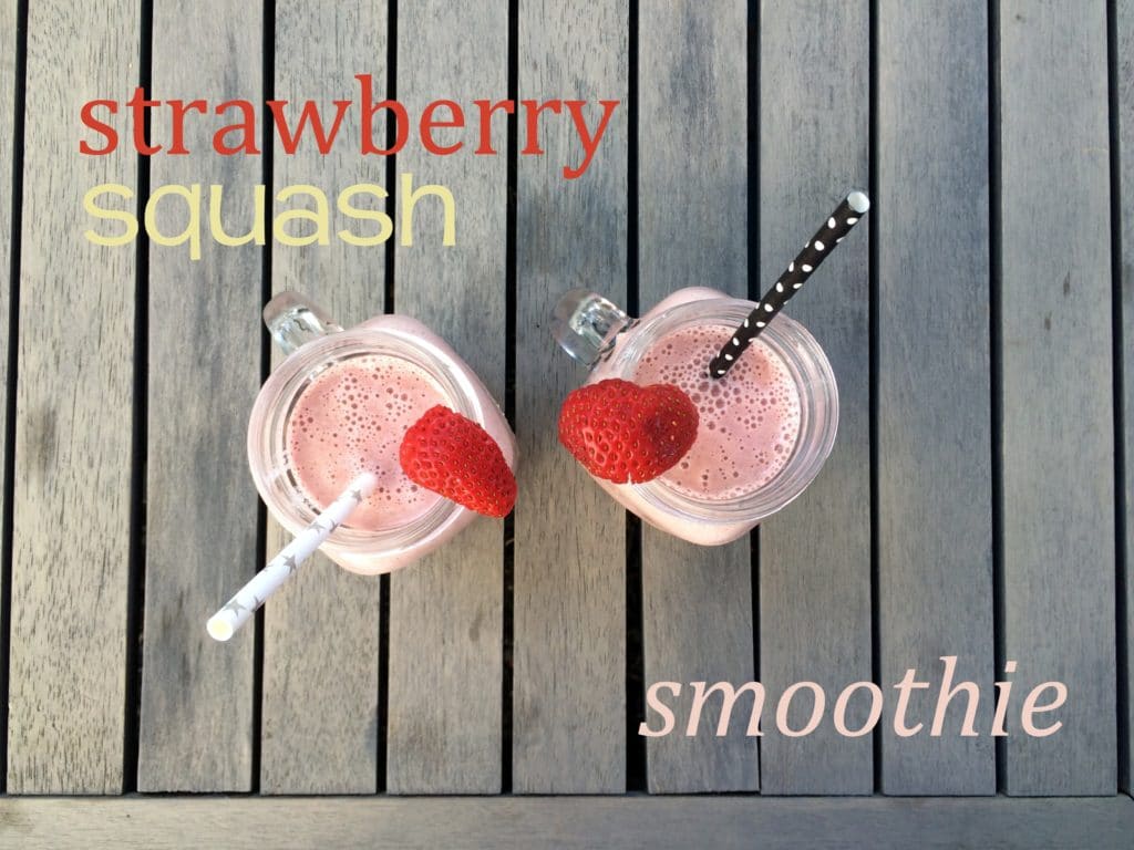 This strawberry squash smoothie is a great way to get extra veggies into your family. Plus it's low in added sugar, filled with gut-friendly bacteria, vitamin C rich strawberries, potassium rich banana, and nutrient dense chia seeds! Enjoy!