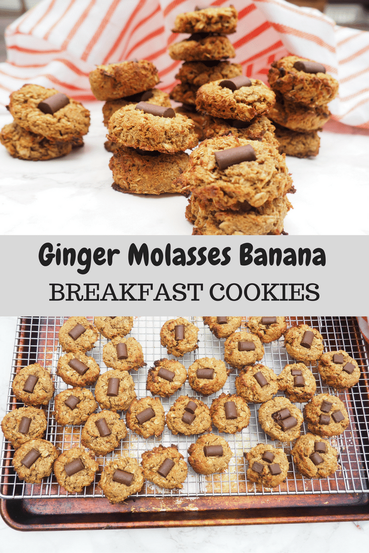 Ginger Molasses Banana Breakfast Cookies Hälsa Nutrition
