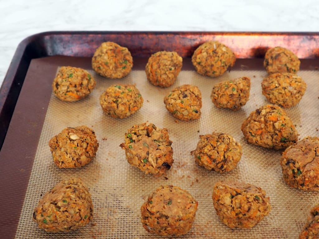 These veggie meatballs are a great way to get more veggies into your family and serve up a vegetarian meal. Gluten-free and dairy-free. Halsanutrition.com