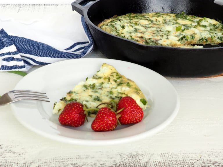 Kale and Garlic Scape Frittata Hälsa Nutrition