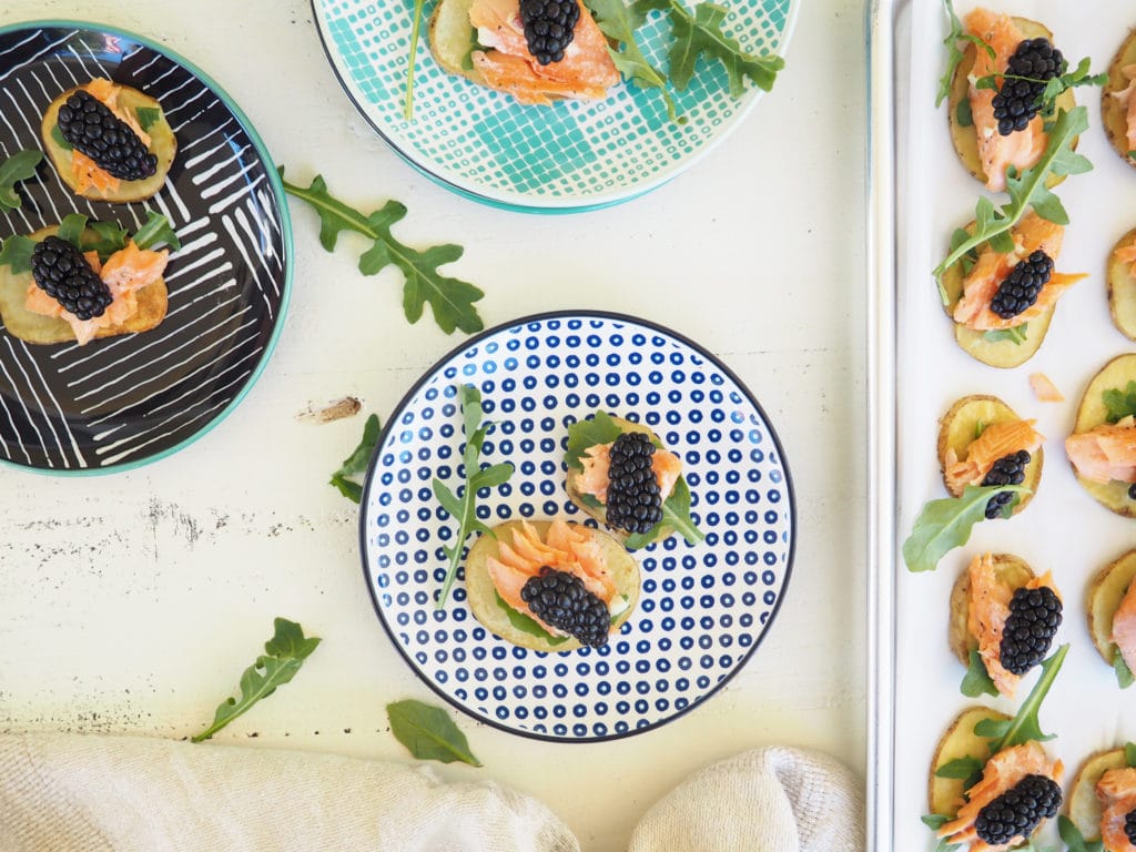 These arctic char potato bites are a fun, tasty, and healthy appetizer for your next party. Gluten-free. Dairy-free. From halsanutrition.com.