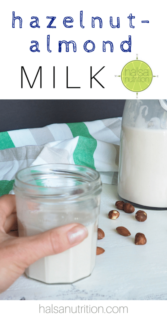 This hazelnut-almond milk is easy to make and the first sip will have you wanting more!