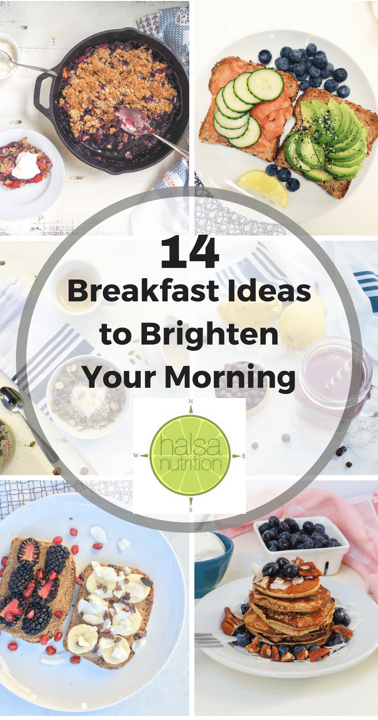 Stuck in a breakfast rut? Here are 14 fun, healthy ideas that will brighten your morning. From halsanutrition.com
