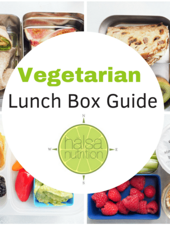 Need ideas on how to pack a balanced vegetarian lunch box for your child? Here is a handy guide. Plus a 5-day sample lunch plan. From halsanutrition.com
