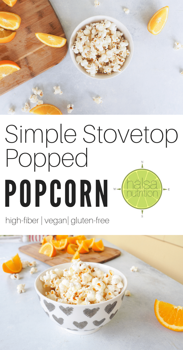 Simple Stovetop Popped Popcorn Hälsa Nutrition