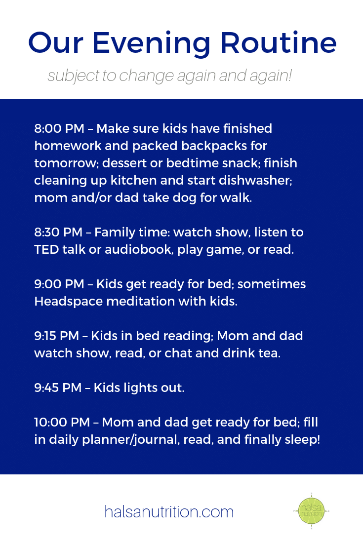 Create a New Evening Routine - Hälsa Nutrition