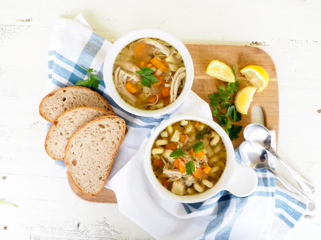 Instant Pot Chicken Soup with Parsnips from halsanutrition.com 