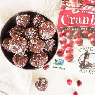 cranberry cocoa bliss balls - cape cod select