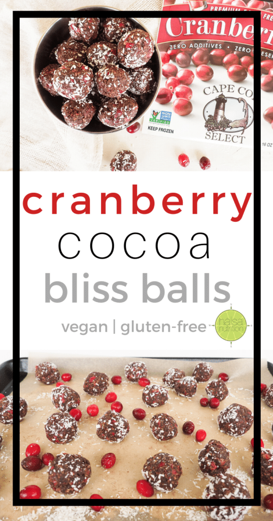cranberry cocoa bliss balls