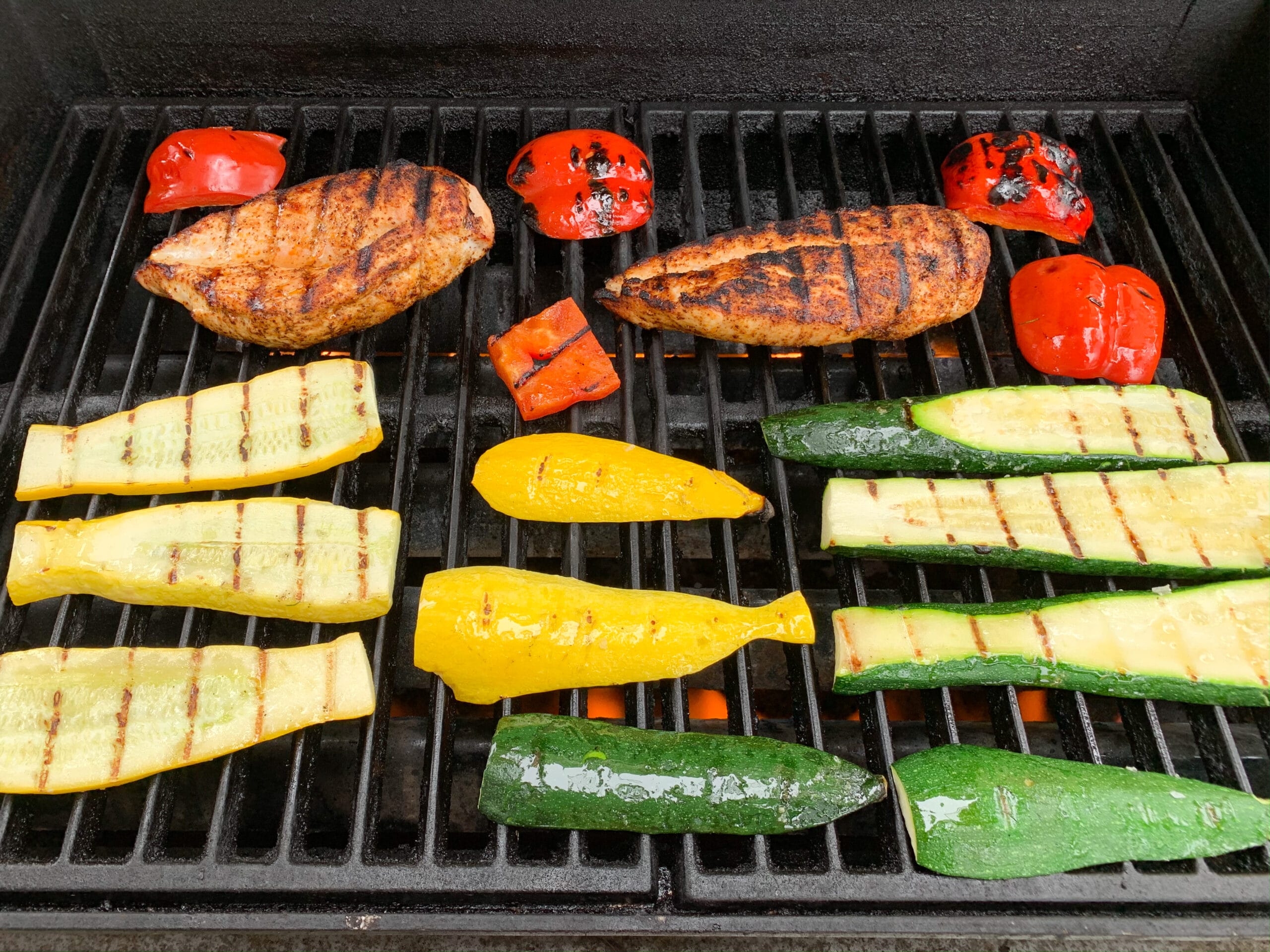 veggies on the grill