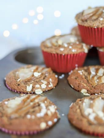 photo of gingerbread pear muffins