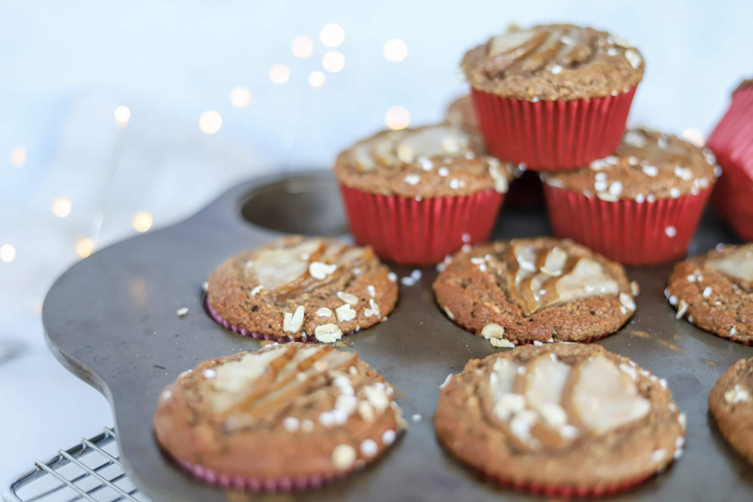 photo of gingerbread pear muffins