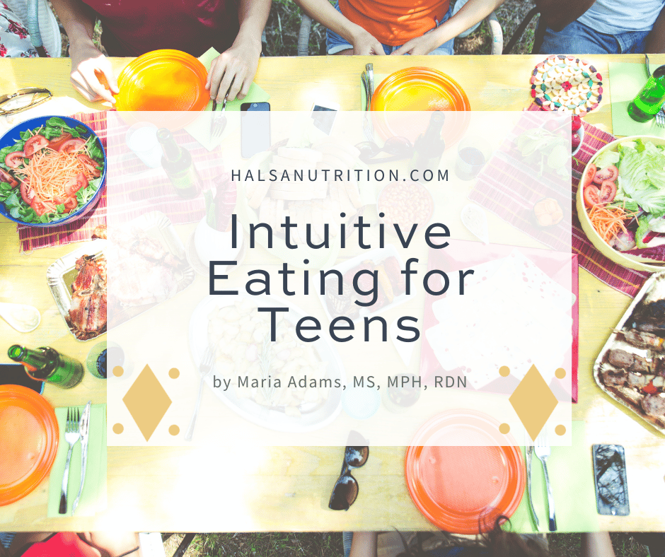 intuitive eating for teens title image