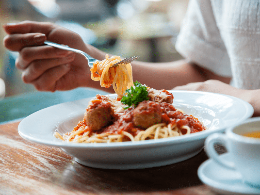 intuitive eating and diabetes spaghetti and meatballs
