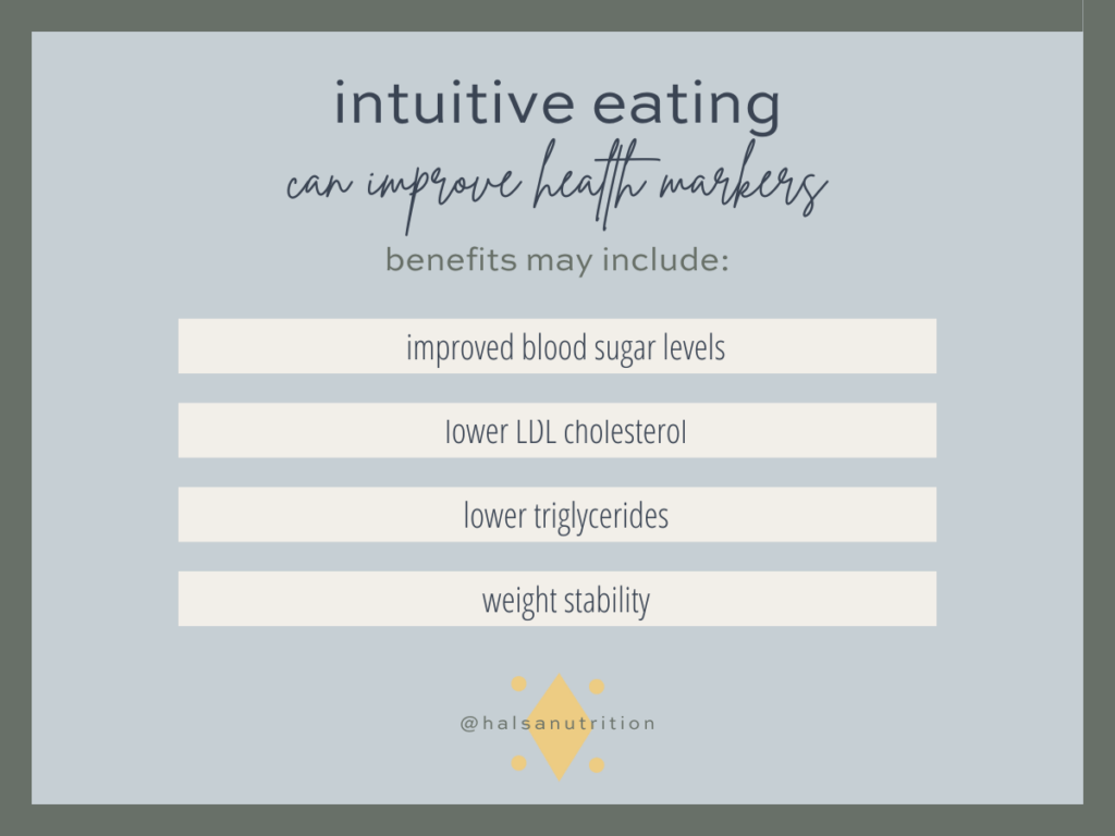 intuitive eating can improve health markers