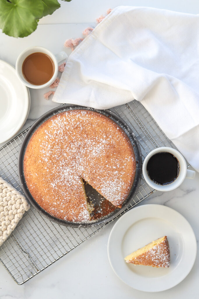 sockerkaka (Swedish vanilla cake) and coffee - fika time!