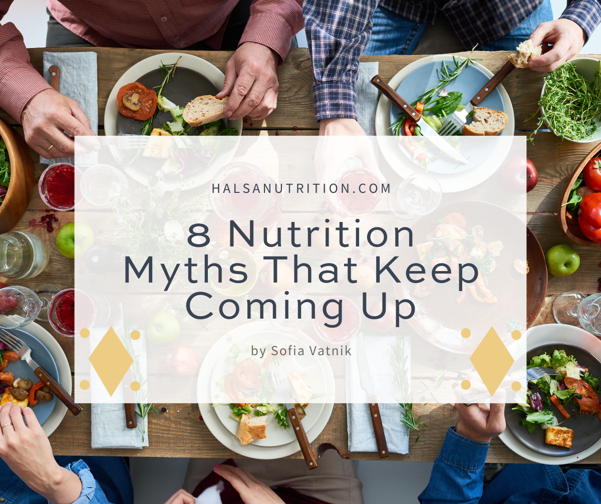 blog title and image of group of people eating together at a table